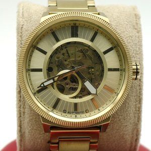 Armani Exchange Automatic skeleton watch gold tone